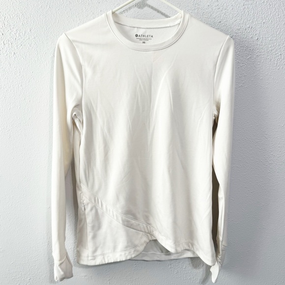 Athleta white long sleeve base layer top size xs - Picture 1 of 9